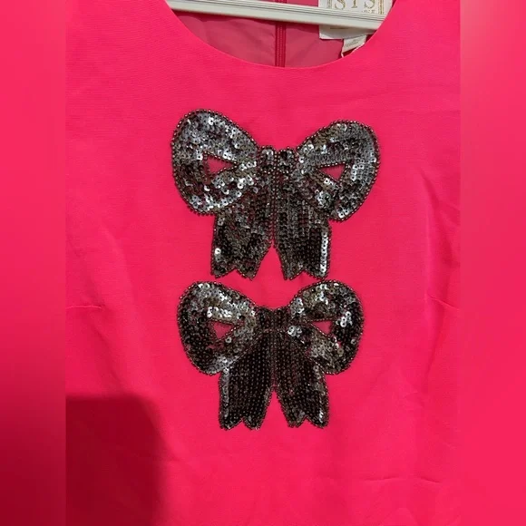 NWT Sail to Sable Pink Long Sleeve Dress with Bow Embellishment- small - Picture 5 of 6